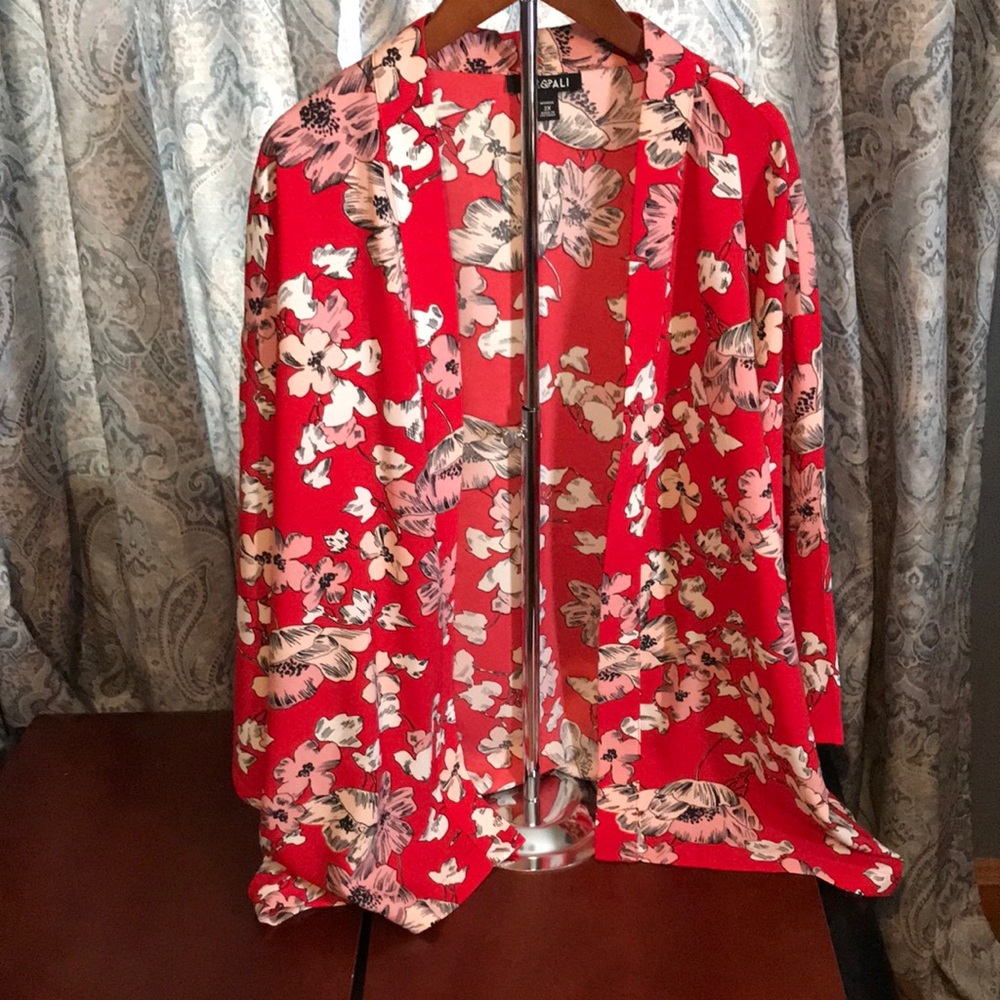 Floral Red Kimono by Roz & Ali